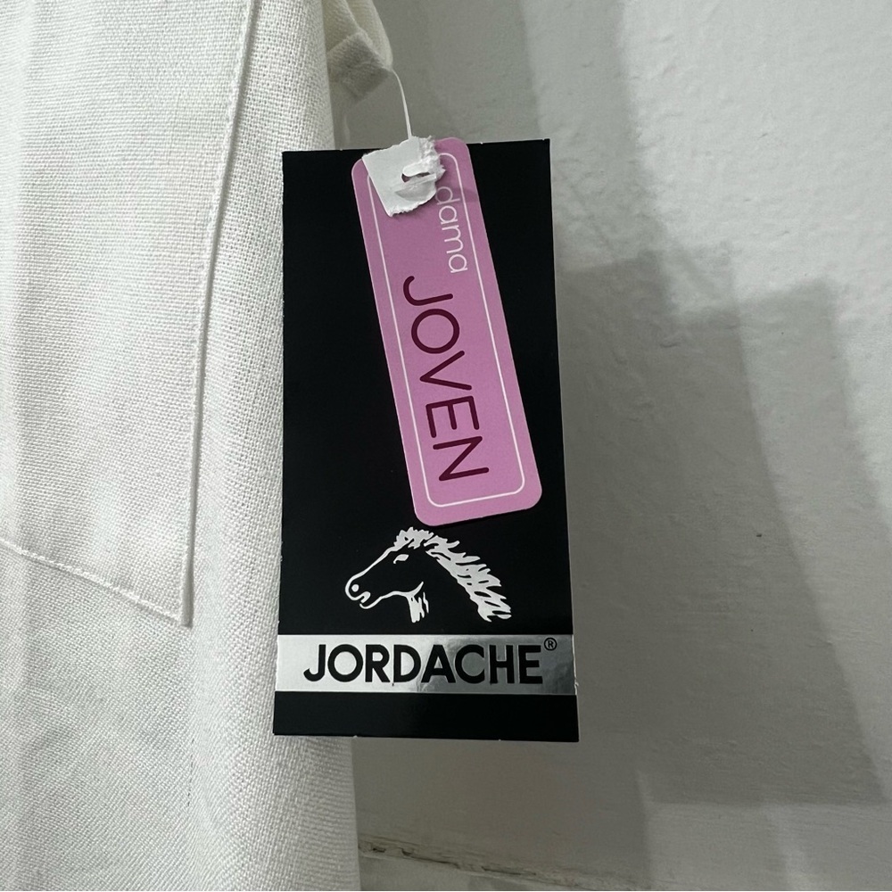 Jordache White Medium Linen Blend Sleeveless Button Down Minimalist Casual Top - Picture 5 of 8
